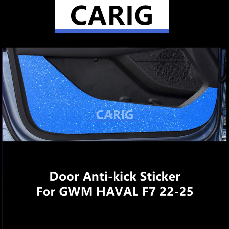 

For GWM HAVAL F7 22-25 Door Anti-kick Sticker Modified Carbon Fiber Pattern Interior Car Film Modification Accessories Refit