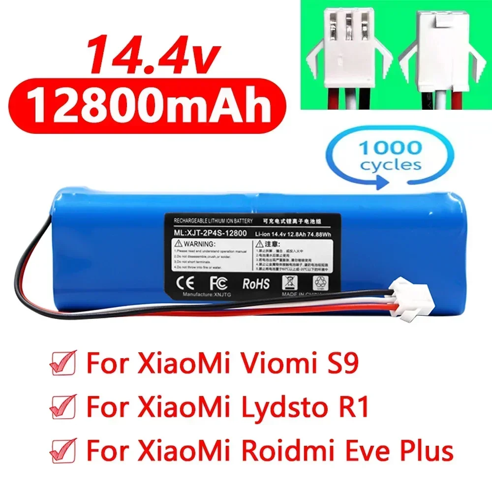 14.4V 12800mah For XiaoMi Lydsto R1 Accessories Lithium BatteryRechargeable Battery Pack is Suitable For Repair and Replacement