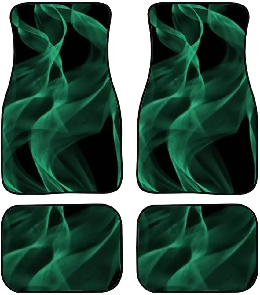 Car Floor Mats Dancing Seaweed On Dark Seabed Print Design Carpet Car SUV Truck Floor Mats 4 Pcs, Automotive Carpet