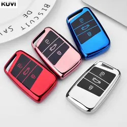 TPU Car Key Case Cover Shell Fob For VW Taos 2022 Tiguan Atheon rline Polo Passat B8 for Skoda Kodiaq Octavia Fabia Karoq Seat