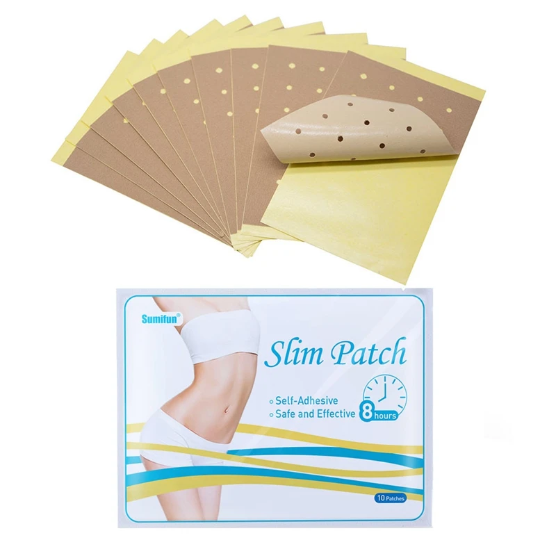 Sumifun 3Bag/30Pcs Slimming Patch Belly Slim Patch Abdomen Slimming Fats Burning Navel Stick Weight Loss Slimer Tool