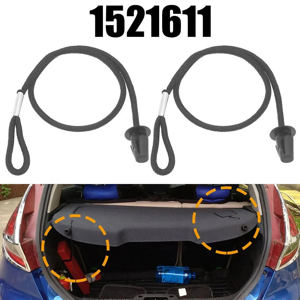 2x correa de nailon para estante de paquete trasero de puerta de coche para Ford Fiesta 2008-2012 1521611 Cordón del maletero de las piezas de repuesto del maletero del automóvil