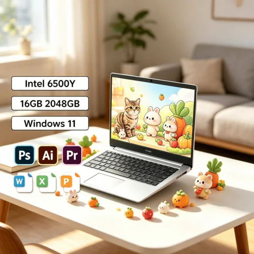 Opulent 2026 Compact 15.6 Laptop Intel 6500Y 32GB RAM 2TB SSD 5000mAh Windows 11 Backlit Keyboard Fingerprint for Luxuriant