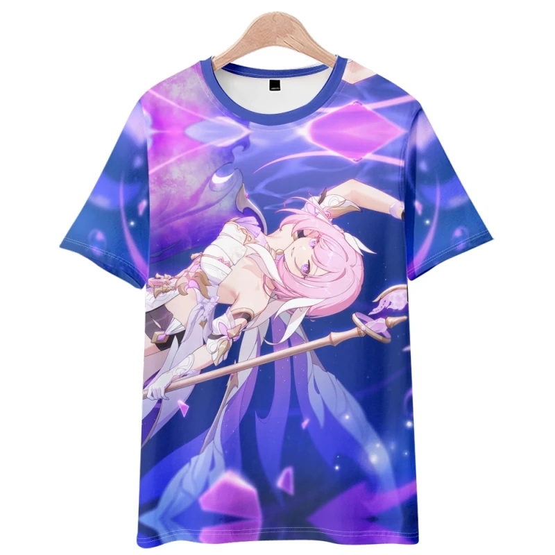 Broken Three Clothes Short Sleeve T-shirt Blonia Alicia Runhua Anime Surrounding Ins Pain Clothing Summer Loose Fit