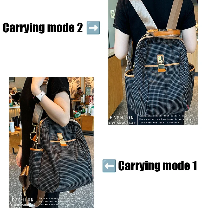 حقيبة ظهر كاجوال للسيدات خفيفة الوزن للسفر من قماش أكسفورد حقيبة مدرسية للنساء حقيبة ظهر جانبية حقيبة أصلية بسيطة