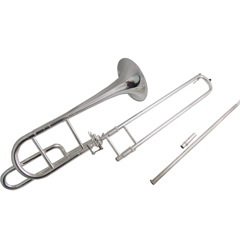 

Silver Plated Alto Trombones Musical Instruments with Case Mouthpiece Copper Material JINBAO trombone