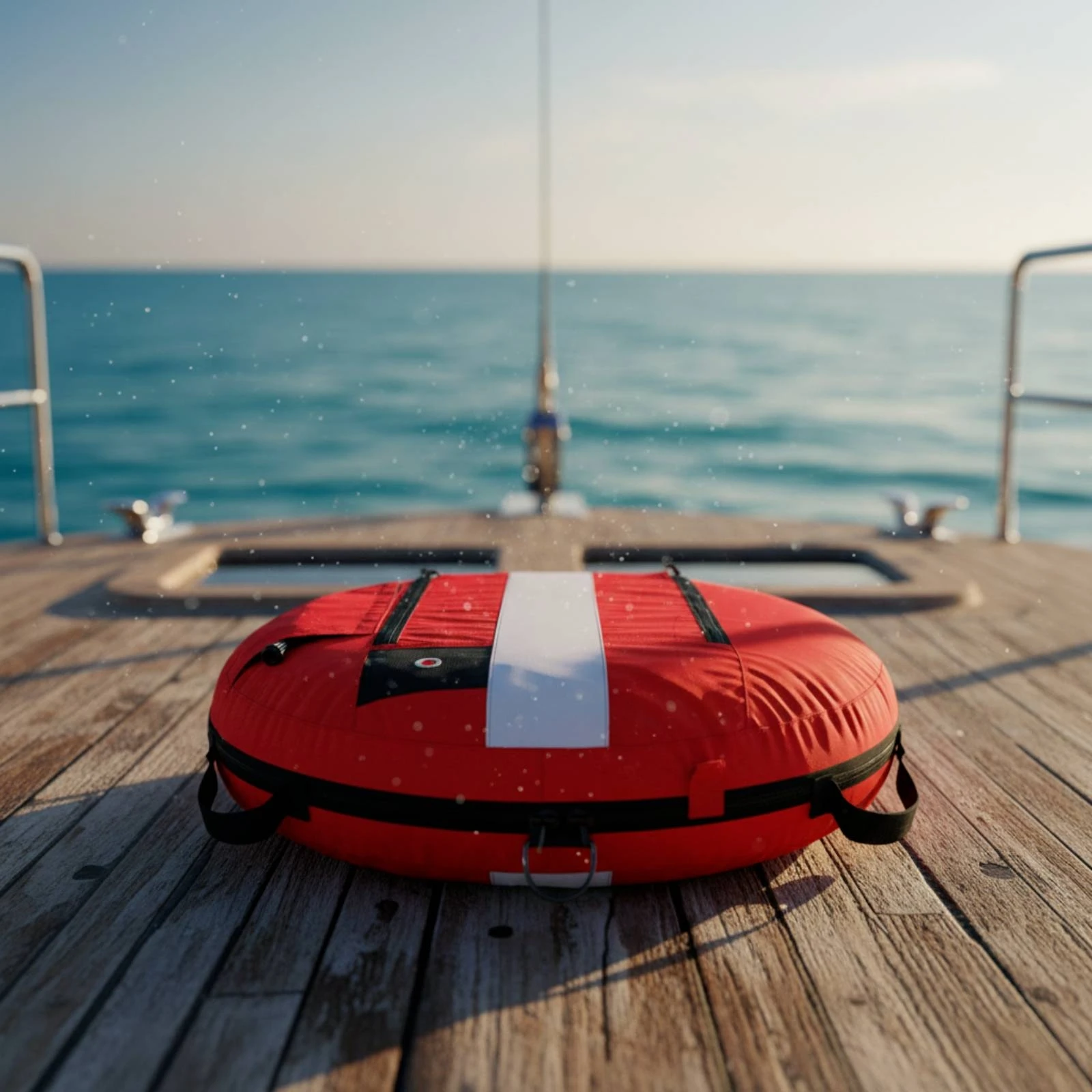 Surface Marker Buoy Reflective Diving Buoy with Pocket Swim Safety Buoyancy Device Heavy-Duty Safety Sausage Portable