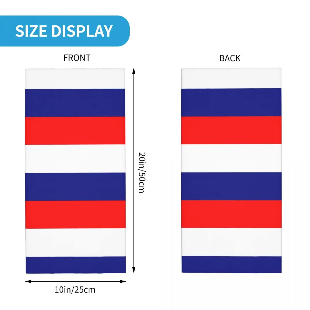 Russian Russia Flag Bandana Neck Gaiter Printed Balaclavas Magic Scarf Multi-use Cycling Sports for Men Women Adult Washable