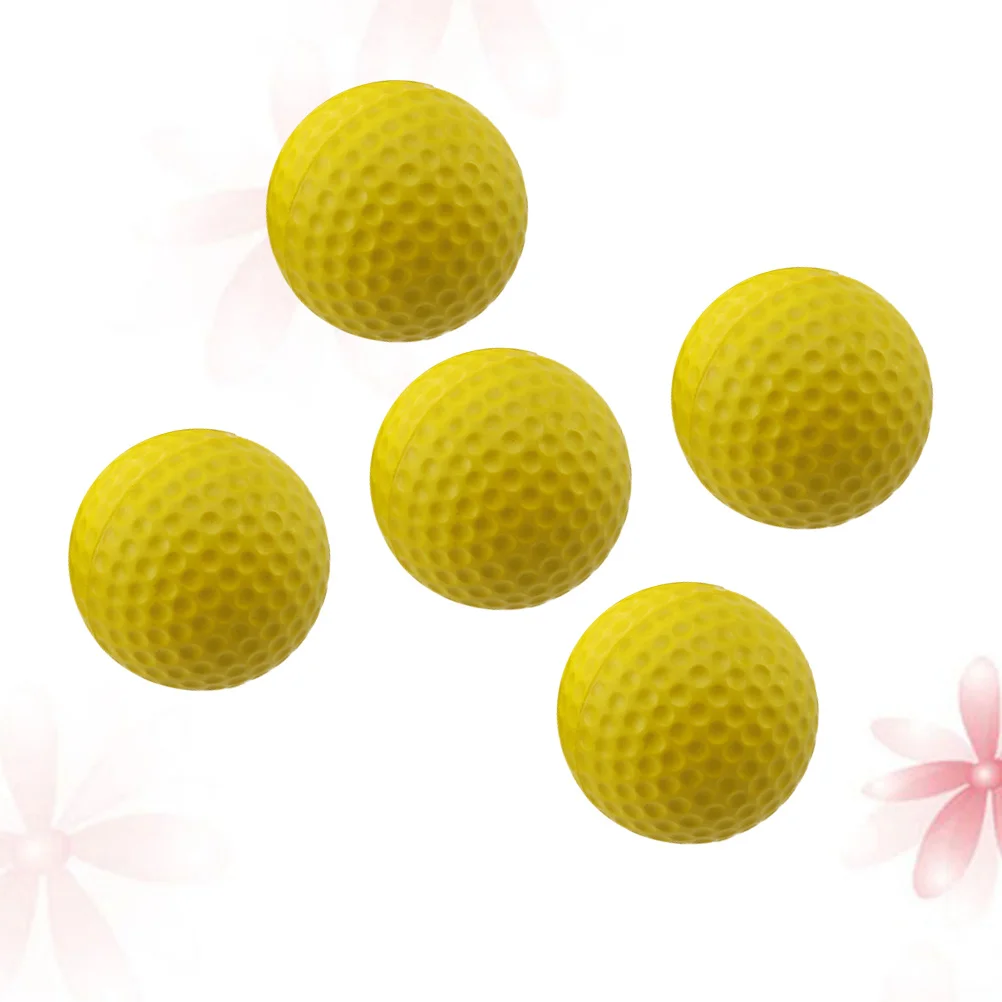 Palline da pratica da golf da 5 pezzi, durevoli, leggere, ad alta elasticità per allenamento e esercizi indoor e outdoor