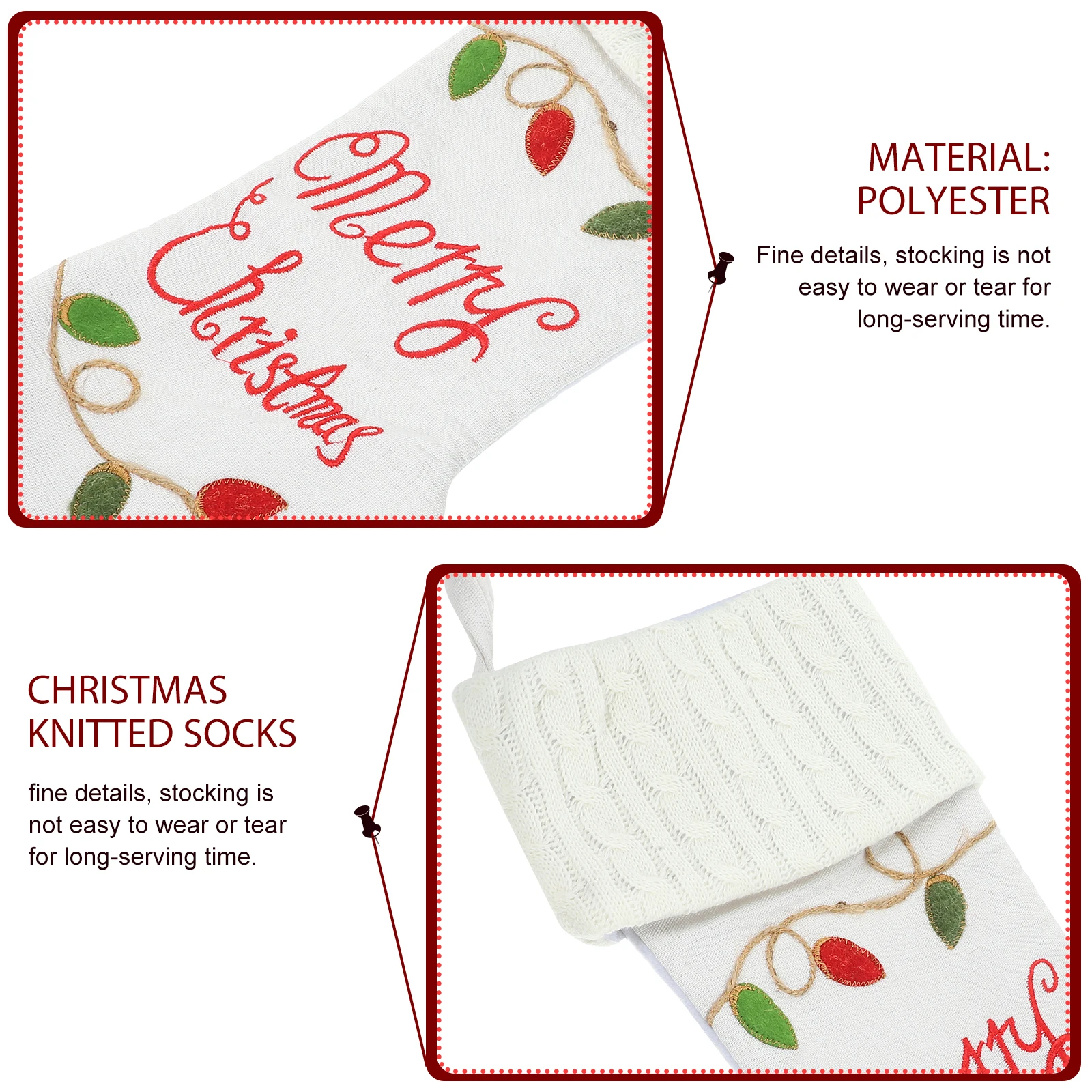 

Lovely Christmas Stocking Pendant Xmas Tree Hanging Ornament Gift Bag For Party Holiday Decorations Stocking Treat Bags