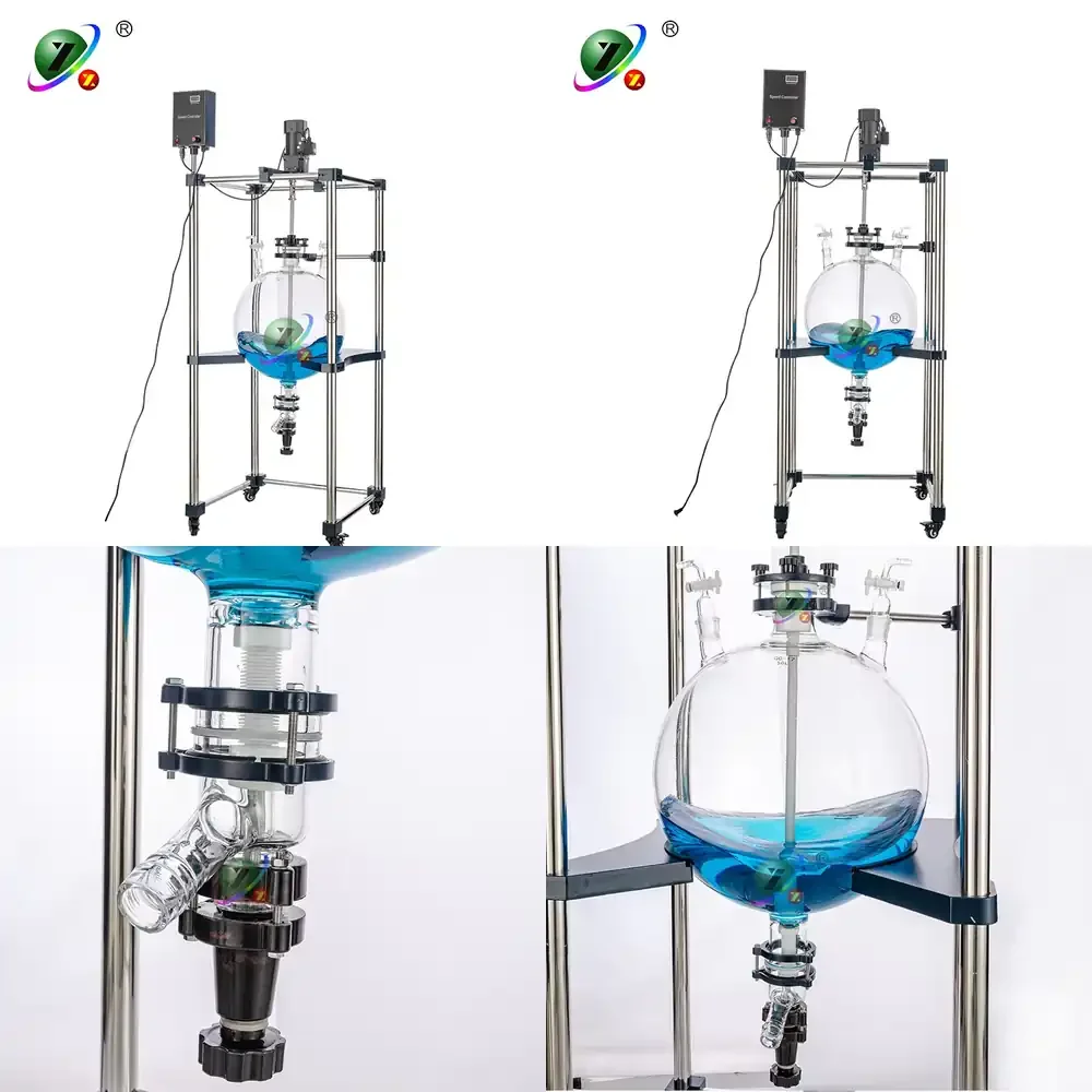 

50L Stainless Steel Automatic Liquid-Liquid Separator Mixer Blender Reaction Kettle with Motor 120W 220V
