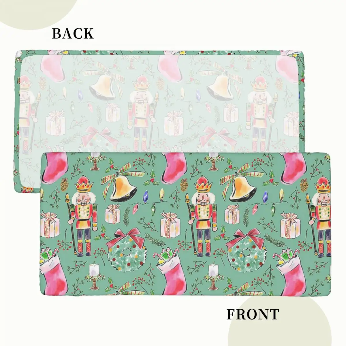 Christmas Nutcrackers Stars Ballerina Violin Custom Rectangular Tablecloth Waterproof Table Cover for Dining Events Table Cloth