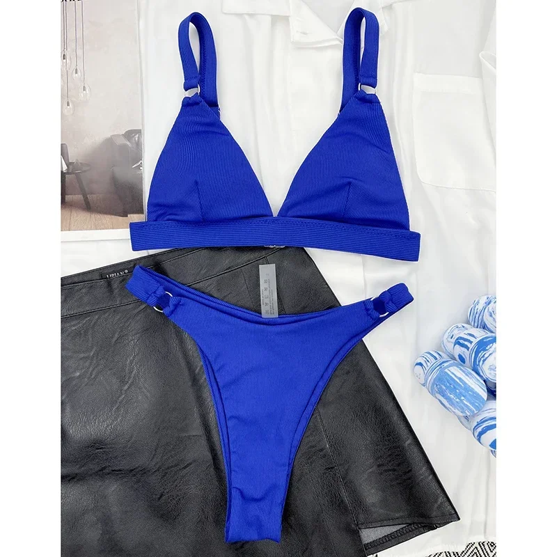 Bikini Set Bathing Suit Women Sexy Triangle Suspender G-string Split Swimwear 2025 New Casual Beach Bikini Swimsuit 2 Piece Sets
