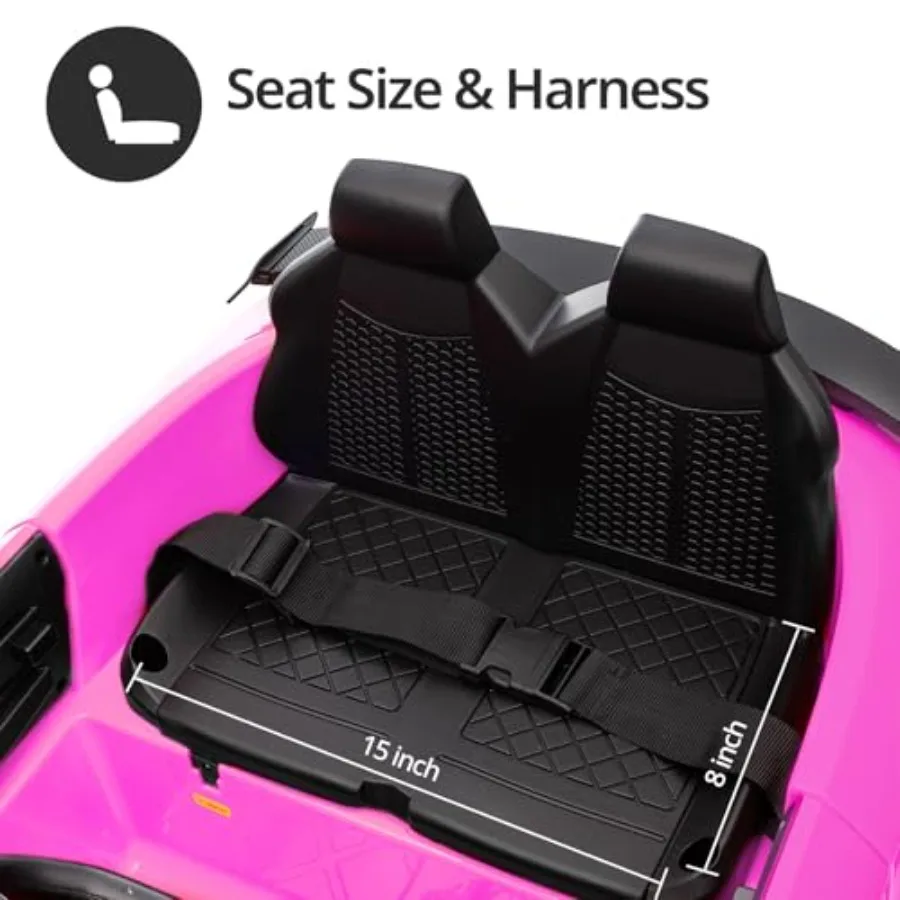 سيارة كهربائية لركوب أودي 6 فولت مرخصة على لعبة سيارة للأطفال الصغار مع جهاز تحكم عن بعد - وردي