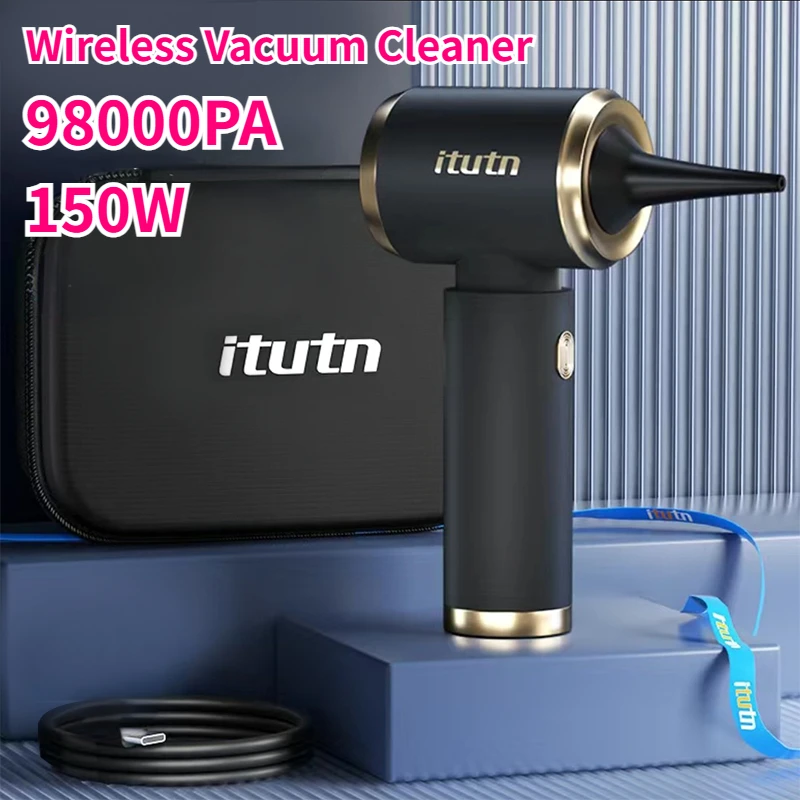 

ITUTN Car Vacuum Cleaner 98000PA Wireless Portable Cleaning Machine for Keyboard Powerful Mini Handheld Cleaner for Car and Home