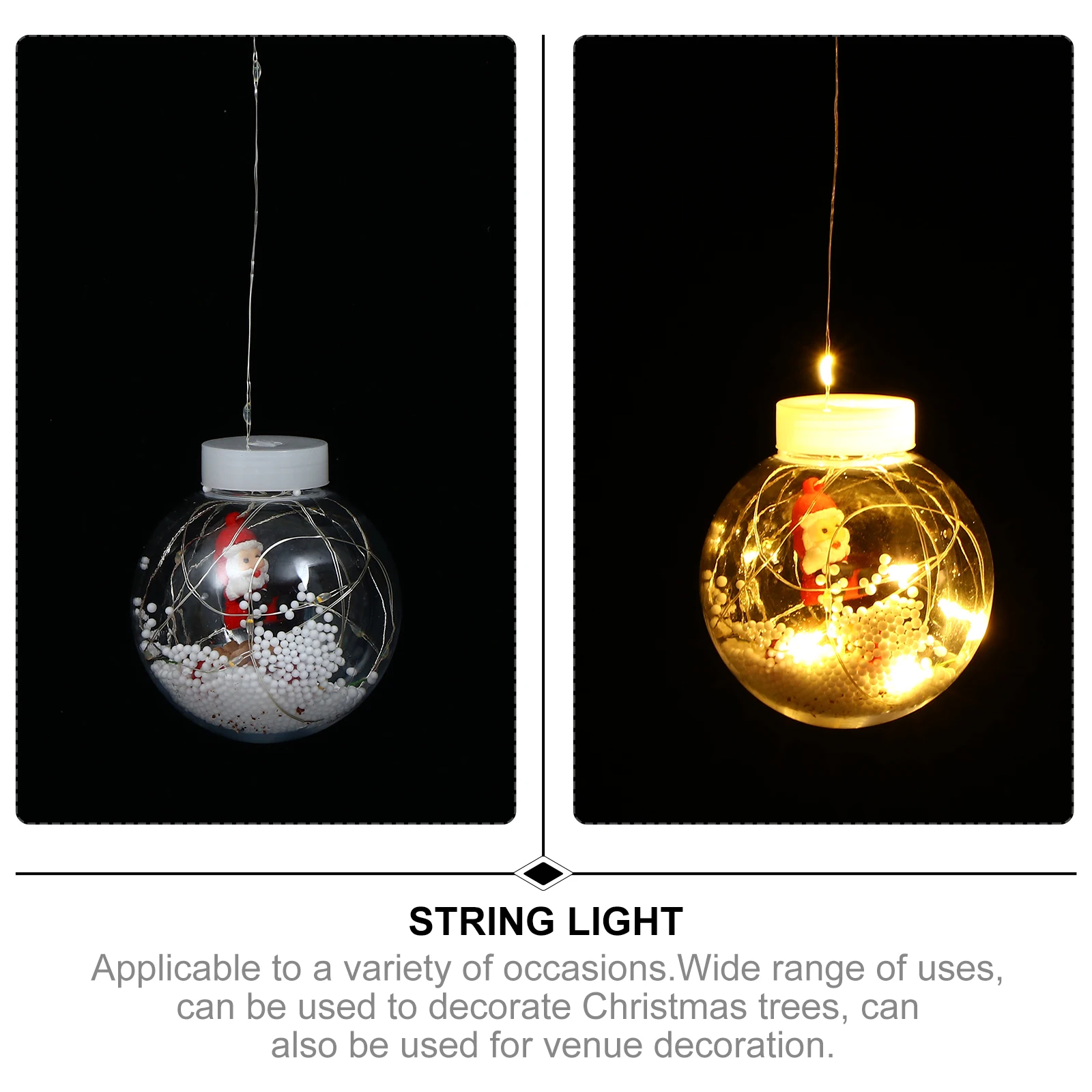 

1pc Christmas Party Hanging String Atmosphere Led Decorative Lights Bedroom Indoor Party String Lights 110-240V Plug-In