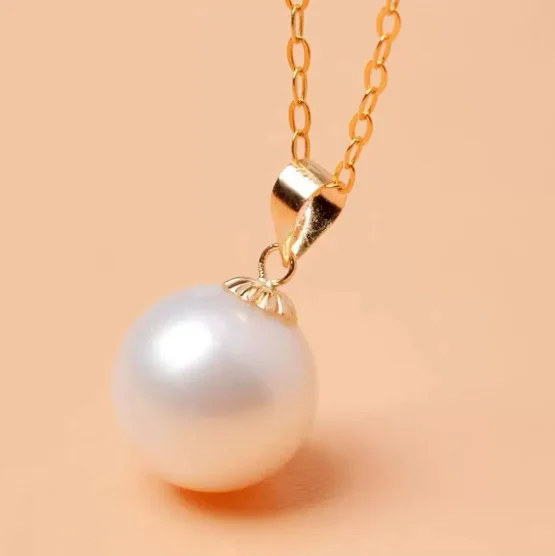 

18k gold pendants for women natural pearls pendant 6-7mm stamp G18k