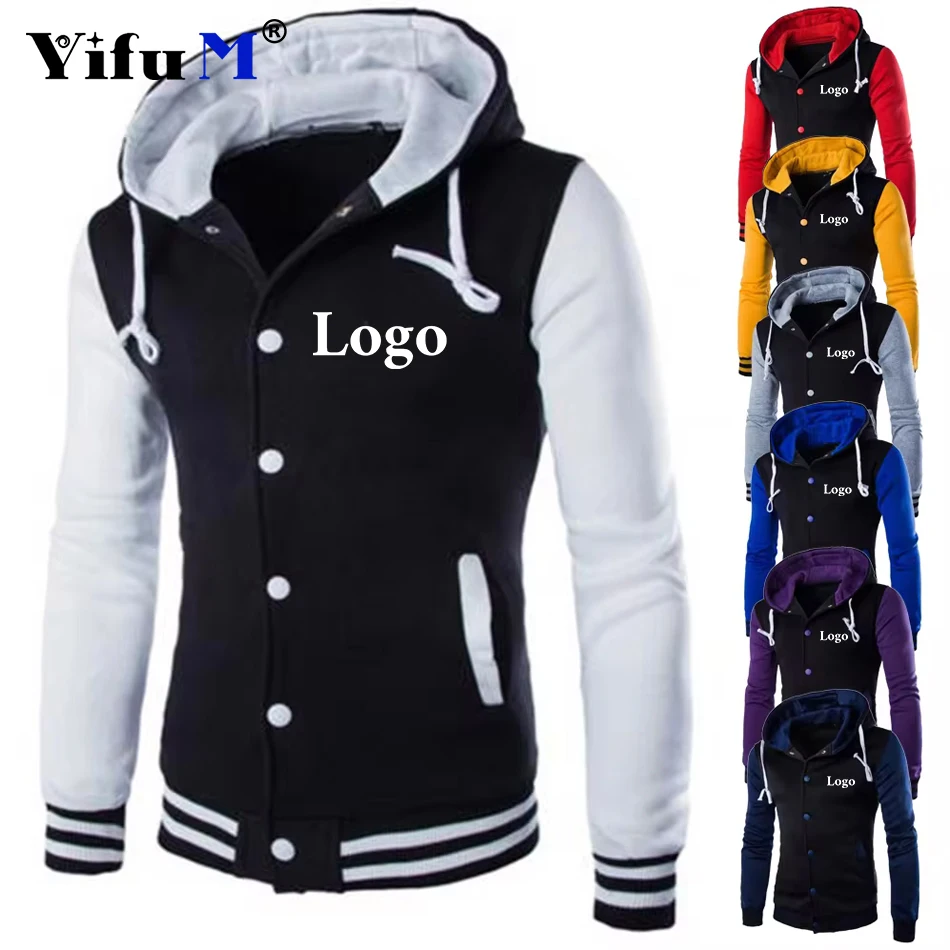 

DIY Print Logo Mens Unisex New Varsity Letterman Spring Autumn Hoodie Sweatshirt Baseball Jacket 2024 Hip Hop Street Top S-5XL