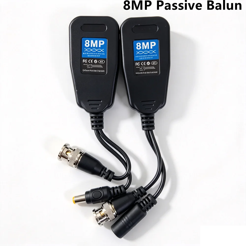 1CH Passive Balun RJ45 CCTV Video Transceiver Coax BNC for HDCVI HDTVI AHD Analog High Definition Camera Power Supply Connectors