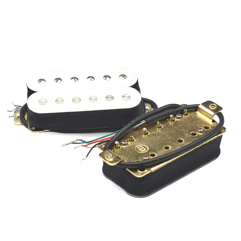 White Pearl Electric Guitar Humbucker Adjustable Screw Dual Coil for 6 String Electric Guitar Coil Spliting Pickup N7.5K/B15K