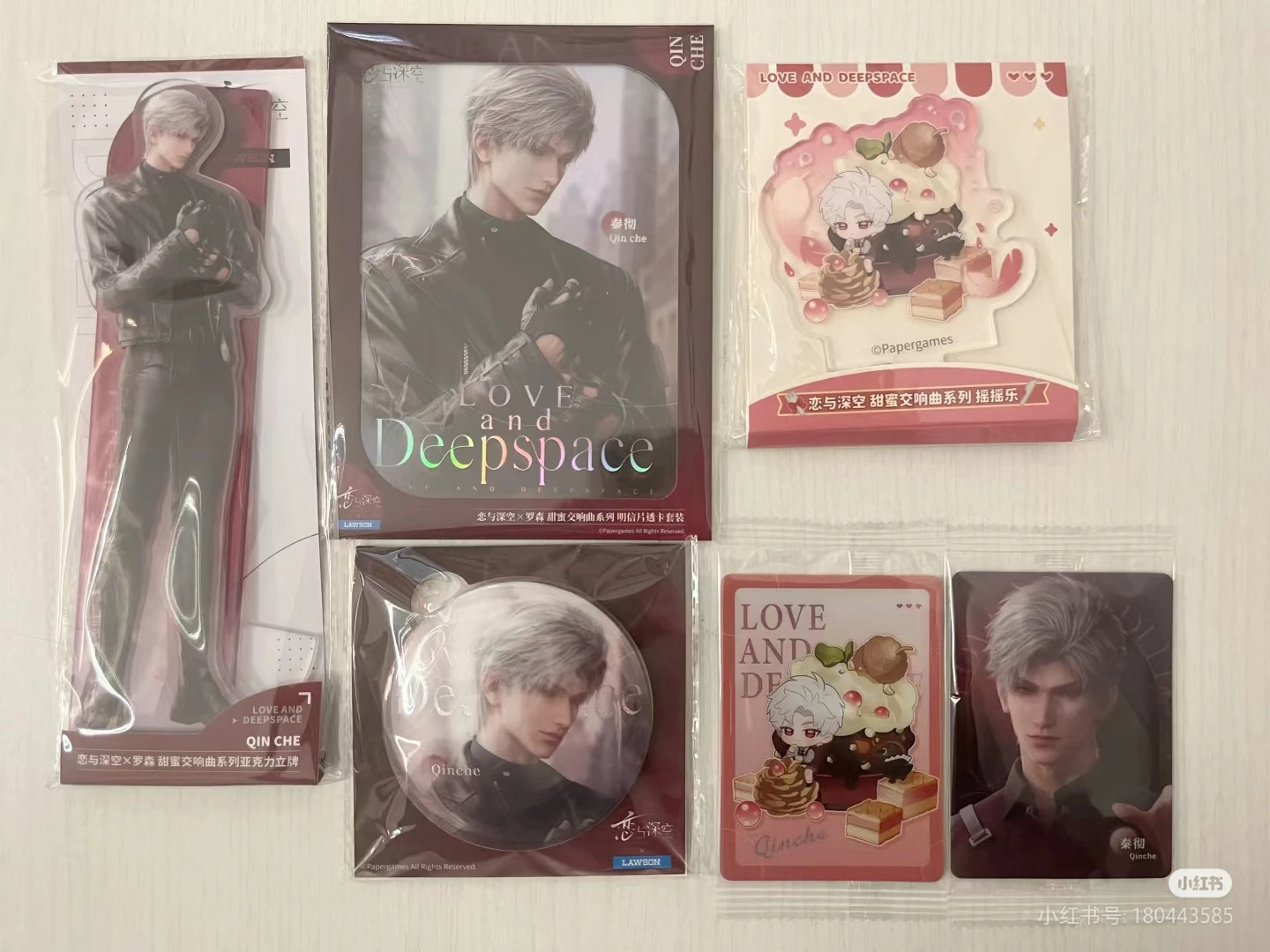 LAWSON X-Danemark ge de collaboration officielle Love and Deepspace, marque-page, support en acrylique, carte postale transparente, en stock