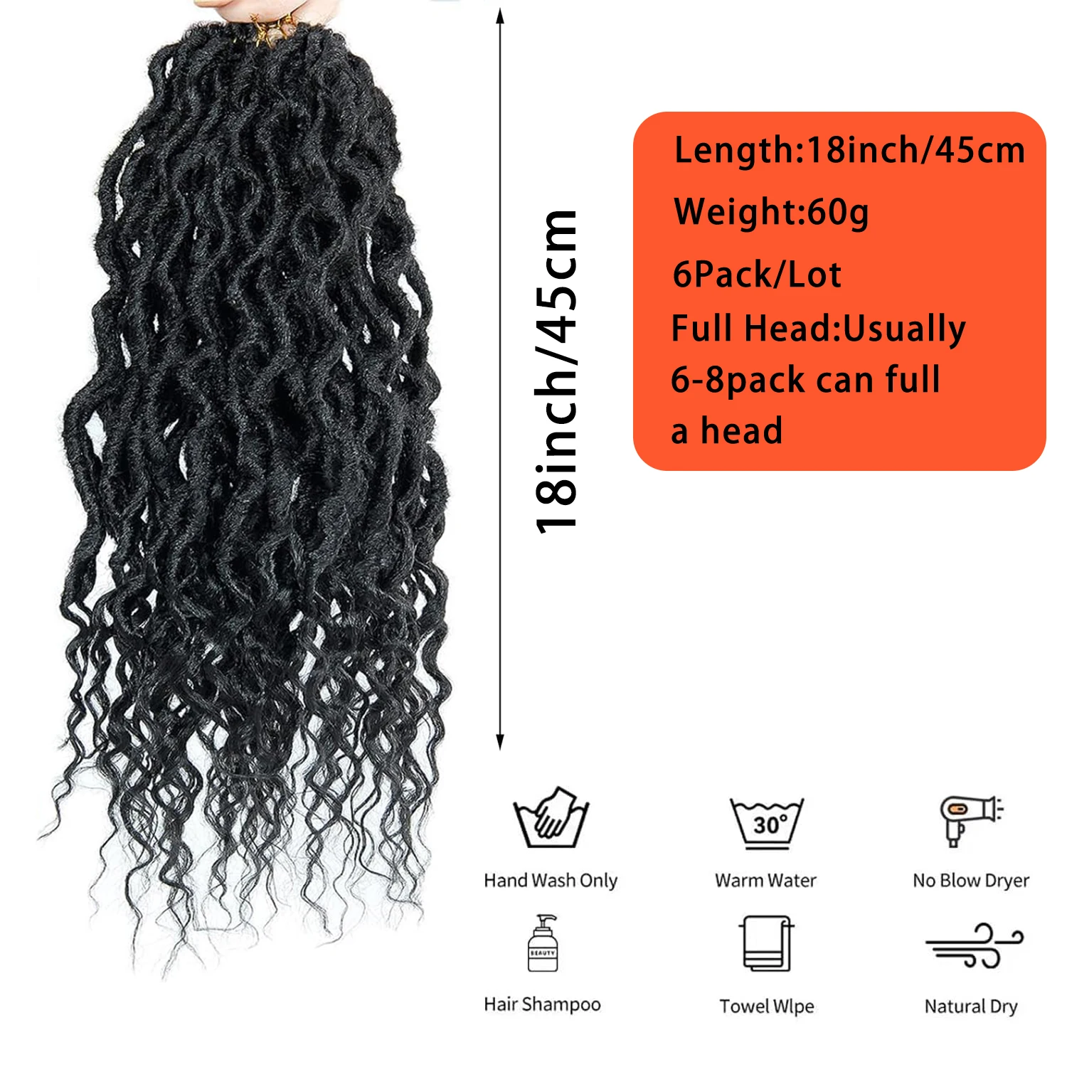 Faux Locs Crochet Braid Hair Bohemian Locs 24 Inches Synthetic Dreads Ombre Braiding Hair Afro Dreadlock