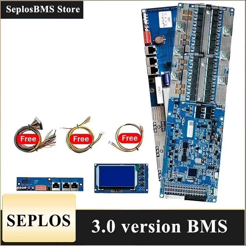 Seplos Smart BMS 100A 150A 200A 48V CAN/RS485 3.0 Battery Protection Board 13S 14S 15S 16S Lifepo4 Lithium Ion Batteries Inverte