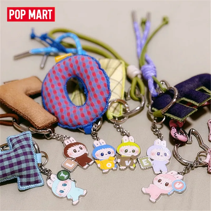 

POPMART Genuine Labubu THE MONSTERS PIN FOR LOVE Blind Box Letter Pendant Cute Keychain Anime Bag Charm Collectible Gift