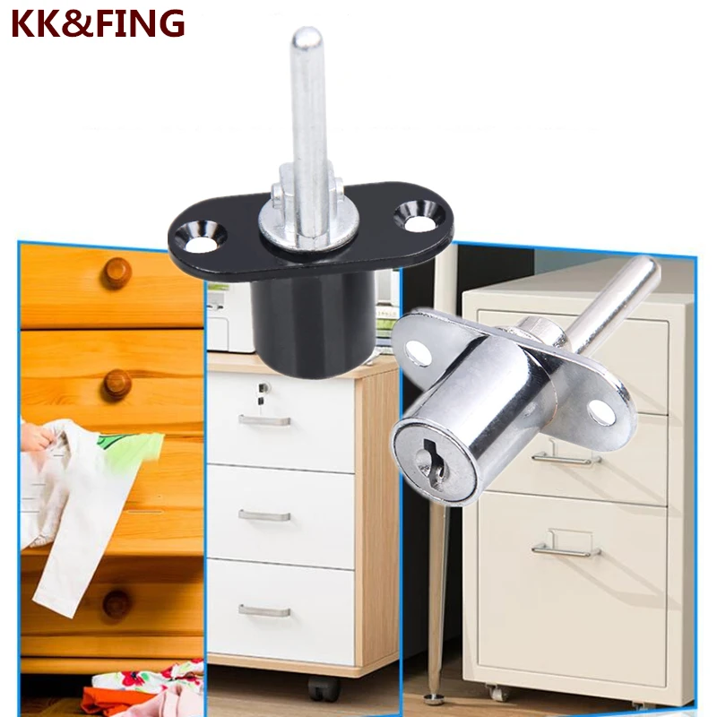 KK&FING Desk Cabinet LocksThree Drawer Interlock Drawer Lock Short Core File Furniture Cabinet Lock Triple drawer lock