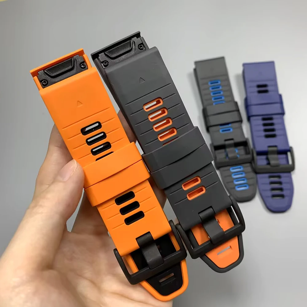22mm 26mm Silikonarmband für Garmin Fenix 8 Pro 47mm 51mm E 7 7X 6 6X Sportuhr, Tactix 8/D2 Delta Schnellverschluss-Armband
