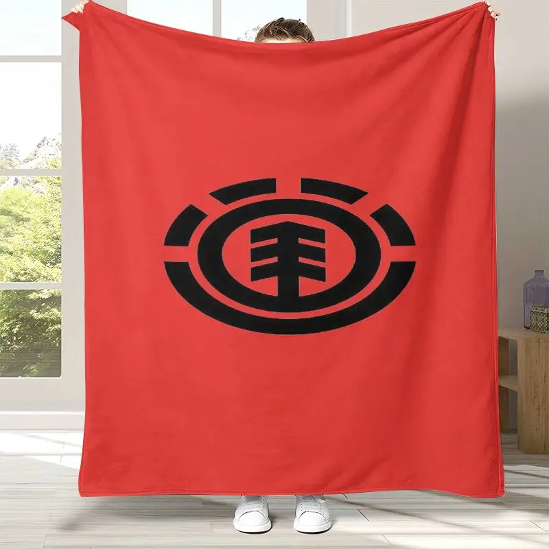 Boardsport Logo E-Element Skateboards Soft Flannel Throw Blanket,Cozy Blanket for Bed,Sofa,Living Room,Picnic,Camping,Home Decor
