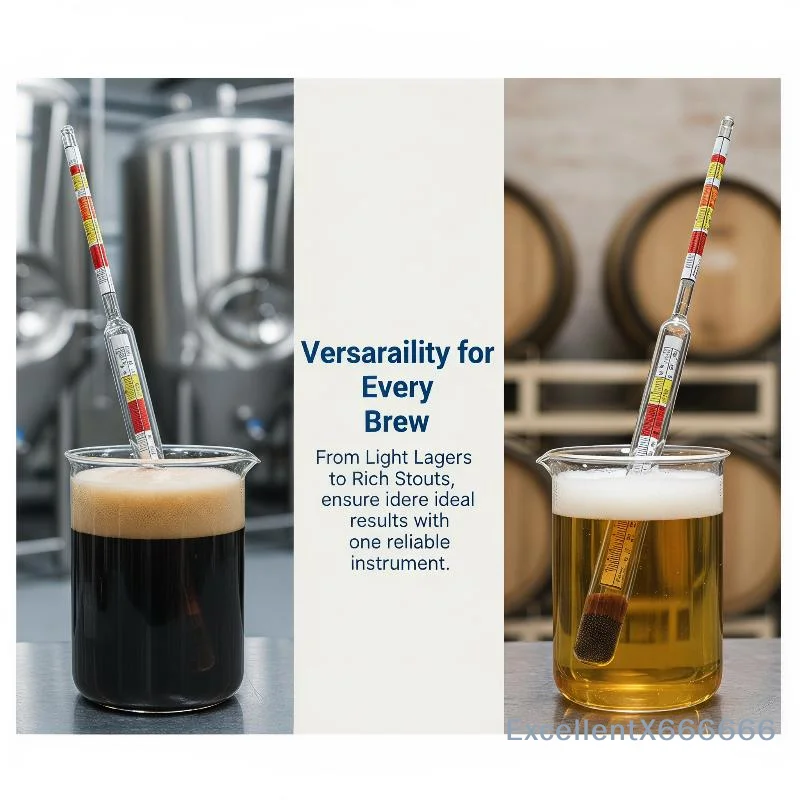 1Pcs Triple Scale Hydrometer Accurate Alcohol Brix Specific Gravity Tester for Home Winemaking Beer Fermentation Use