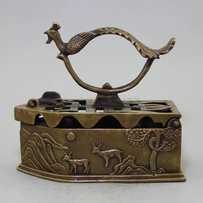 

Handicraft factory spot wholesale collection bronze brass phoenix iron ornaments copper collection of old handicrafts