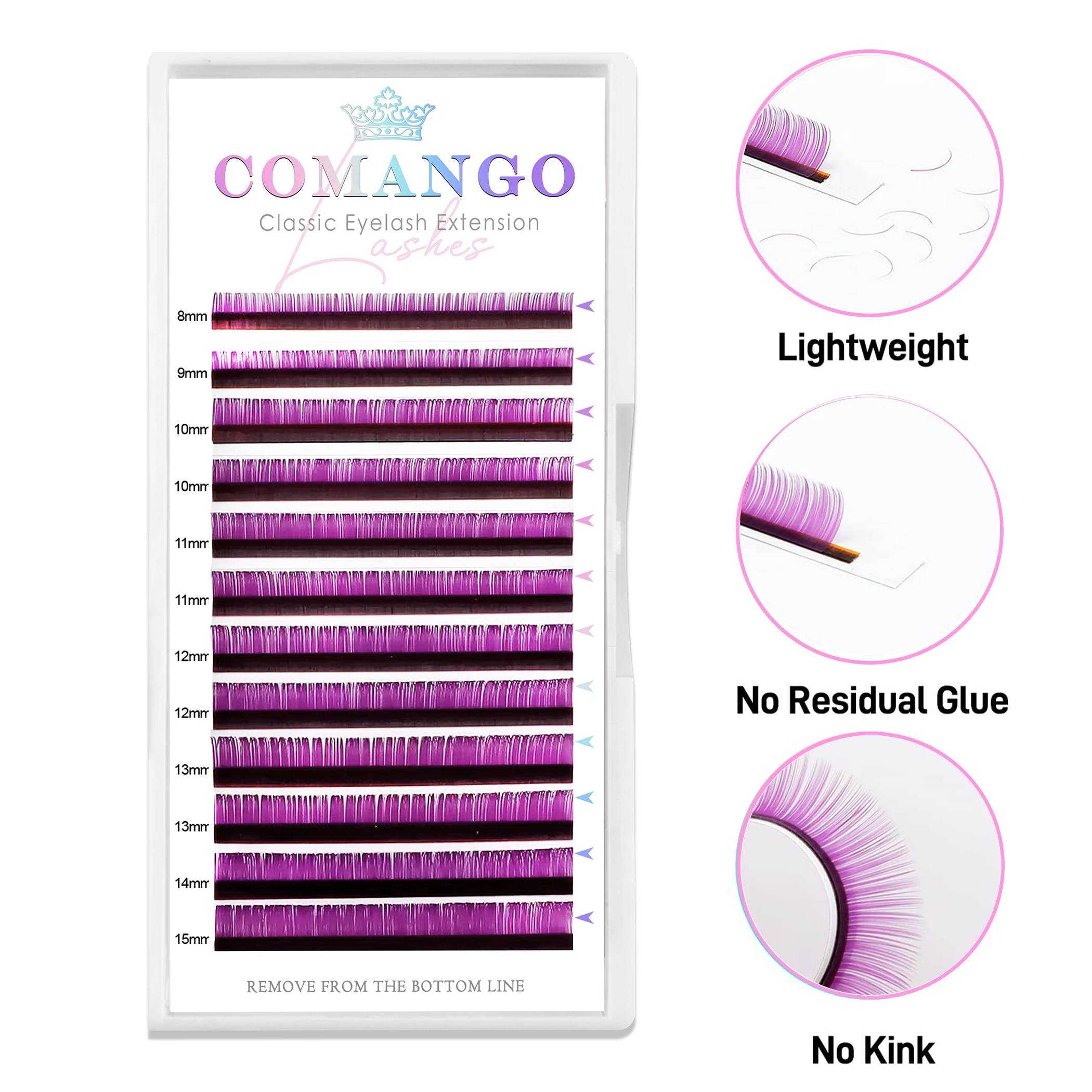 Colored Lash Extensions C D Curl Pink Individual Volume Lashes Extensions 8-15Mix Length Color Eyelash Extensions for Salon