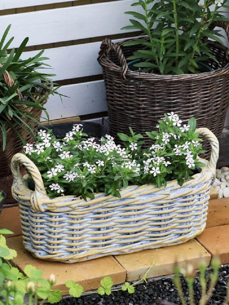 

Цветочный горшок Открытый сад Вилла во дворе Балкон Большая мебель от пола до потолка Домашняя мебель Декоративные украшения