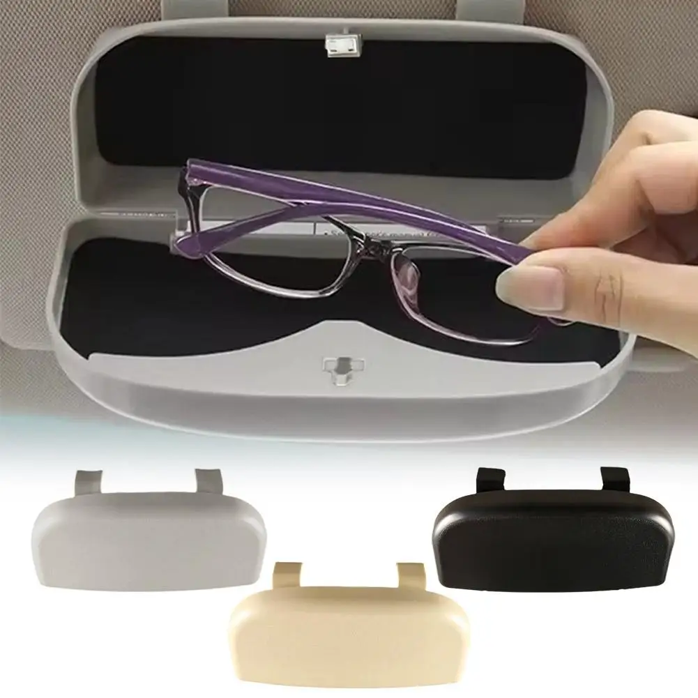 Car Sun Visor Glasses Frame Sunglasses Storage Clip Sun Case Portable Holder Glasses Visor Sunglasses Multifunctional U1W7