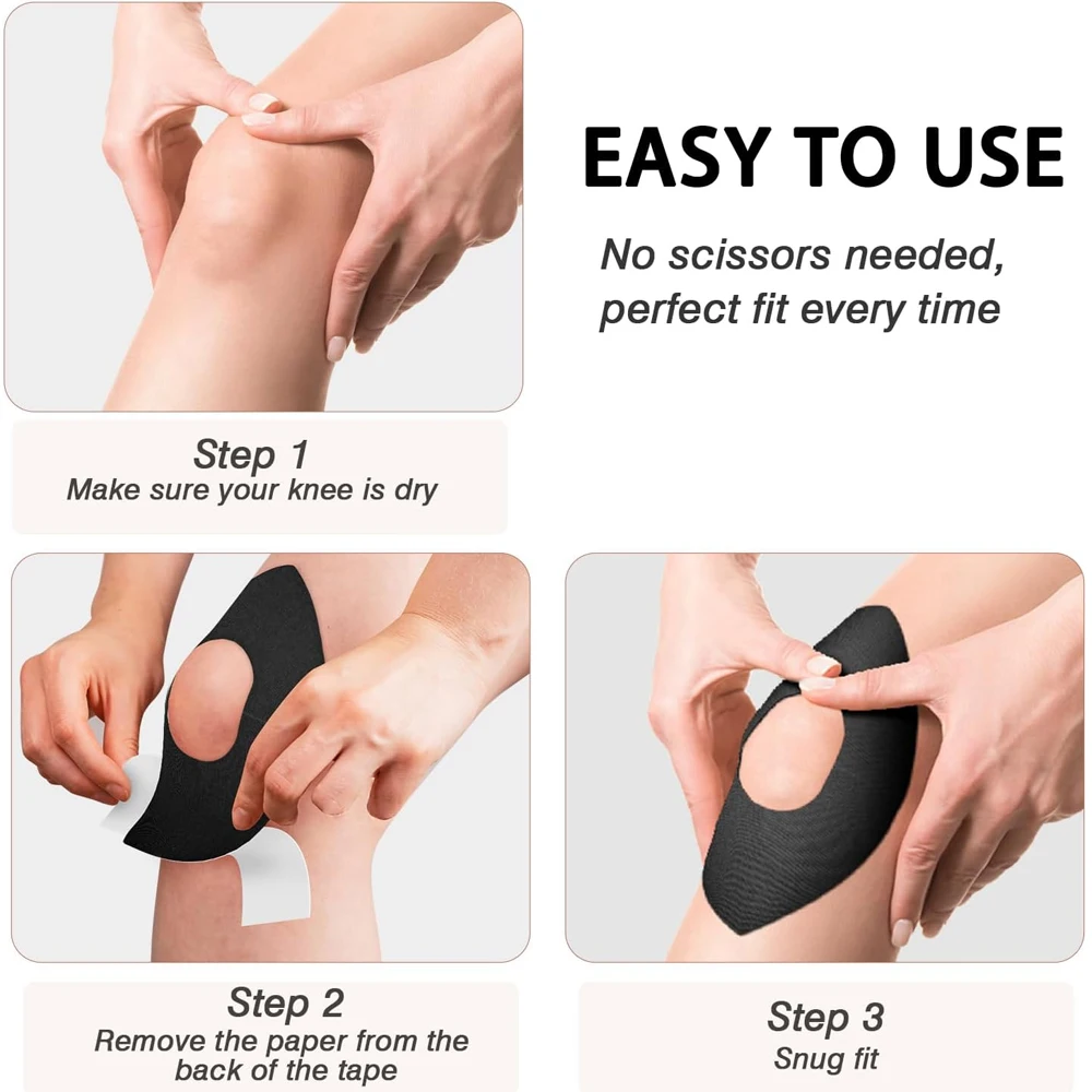 1/5/10 قطعة شريط علم الحركة لتخفيف آلام الركبتين شريط مرن مقاوم للماء للركبة الرياضي لدعم الثبات الرياضي #2