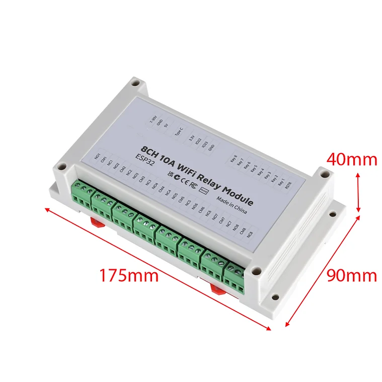 Homekit 8CH 10A Modulo relè WiFi Interruttore a impulsi Controllo cancello di accesso autobloccante DC 5V 12V 7V-28V