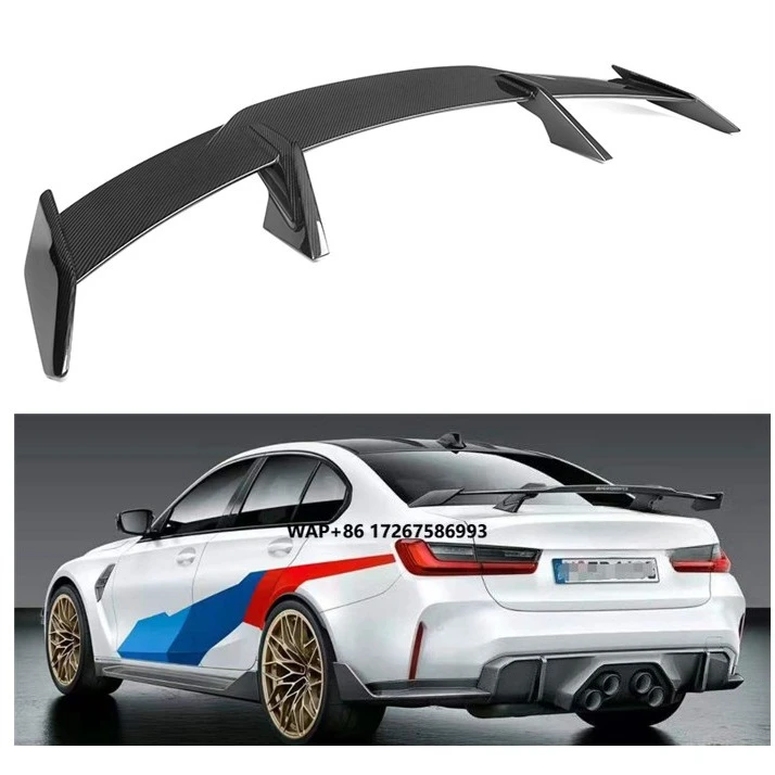 

For New G80 G82 G83 M3 M4 2021+ Exterior MP Look Dry Carbon Fiber Rear Boot Trunk Wing Spoiler Car Accessories