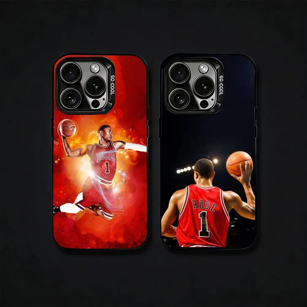 

D-Derrick Rose 1 Phone Case For iPhone17, 16,15,14,13,12 Pro Max Black Candy Matte Shockproof Cover