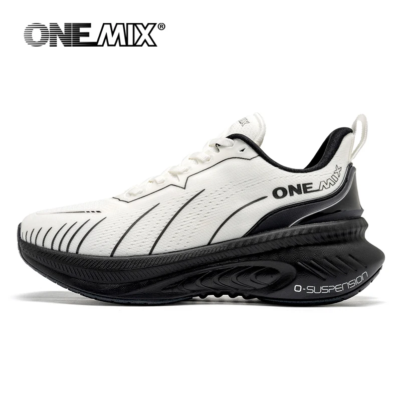 Новые амортизирующие кроссовки ONEMIX для мужчин, подходящие для интенсивного бега, на шнуровке, спортивные, женские, нескользящие, для активного отдыха, мужские кроссовки