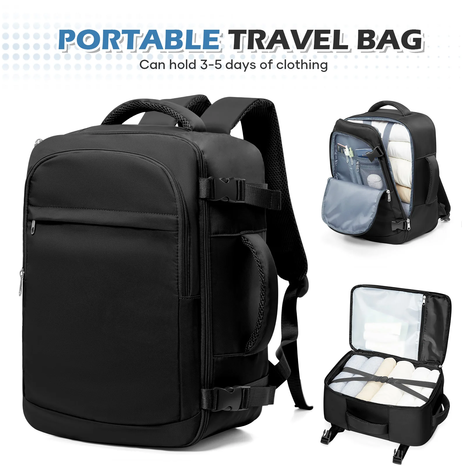 Mochila de viaje para avión de cabina para ordenador portátil de 15,6 pulgadas para hombre 40x30x20, mochila de cabina para equipaje de mano Wizzair 40x30x20, mochila universitaria
