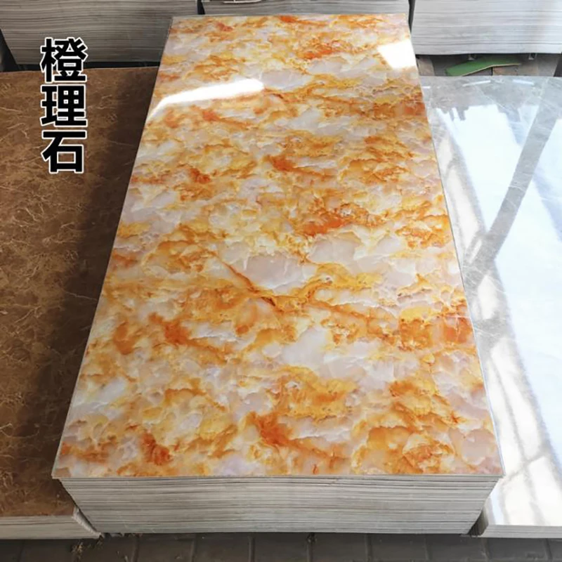 A 10 pieces UV Marble 1220*2440*2.5MM Wall Panels B1 Fire Rate Advanced Building Materials Wholesale Customized logo Free tax