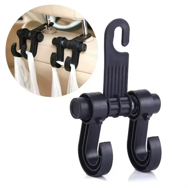 2Pcs Universal Car Seat Back Storage Hook Sundries Hanger Bag Holder Multifunction Car Hooks Vehicle Storage Organizer