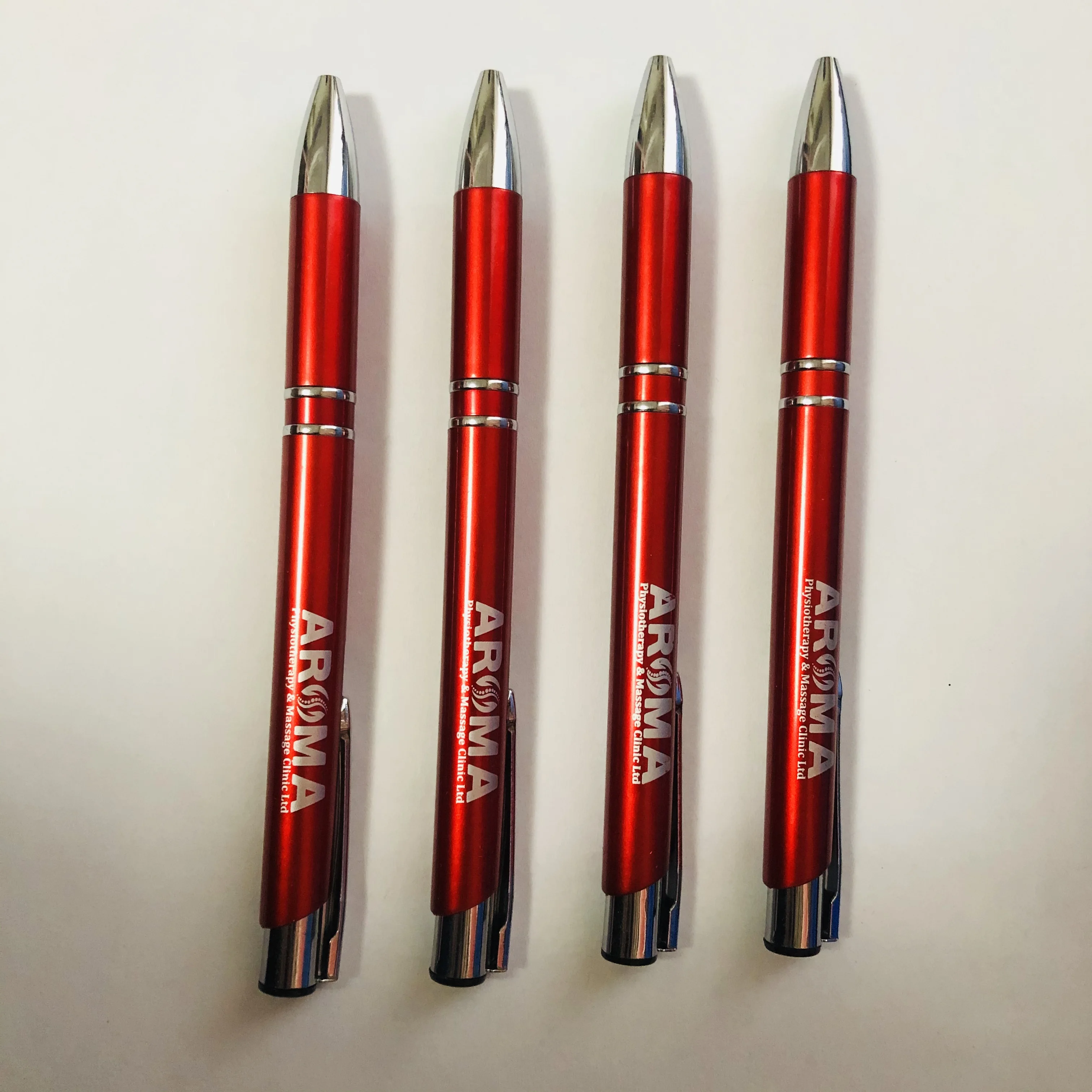 Personalized With Logo Print Advertising Promotional red Pen with Custom logo Plastic Custom logo Ballpoint Pen