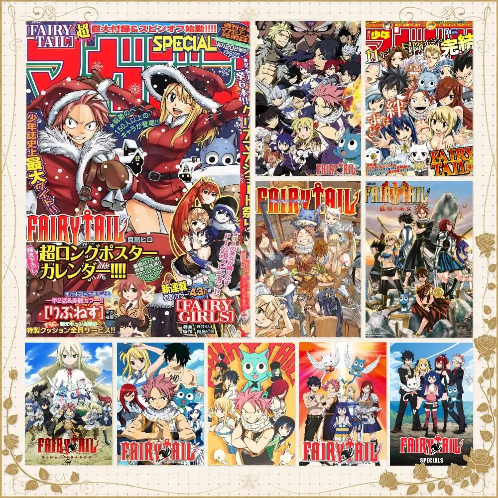 Anime F-Fairy Tail Magisches Abenteuer Poster Wandkunst Schlafzimmer Wohnzimmer Studentenwohnheim Bar Café Fitnessstudio Studio Heimdekoration Geschenke