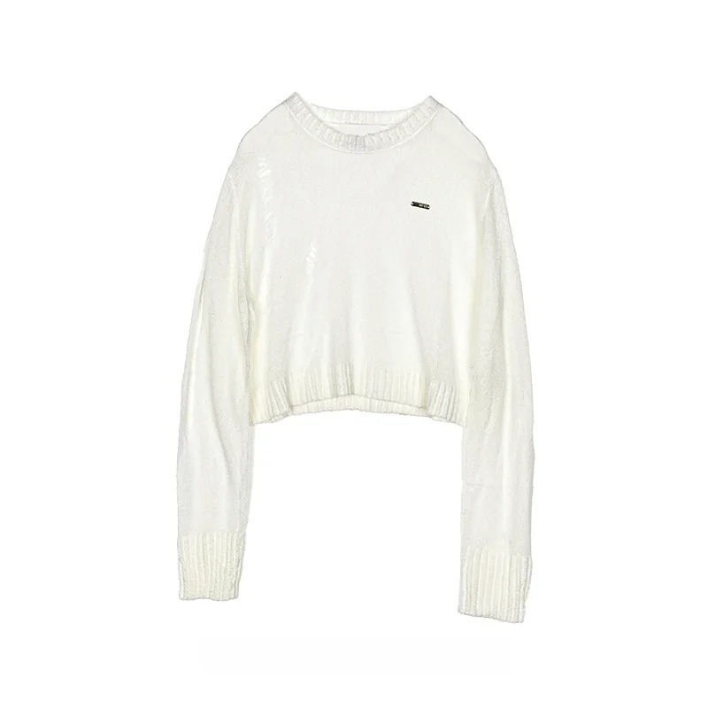 

OrdinaryTimes Lazy Hollow out Thin Sweater Women's Knittedwear Simple Sle Hole Design Casual Faion Autumn Seasonal Wear