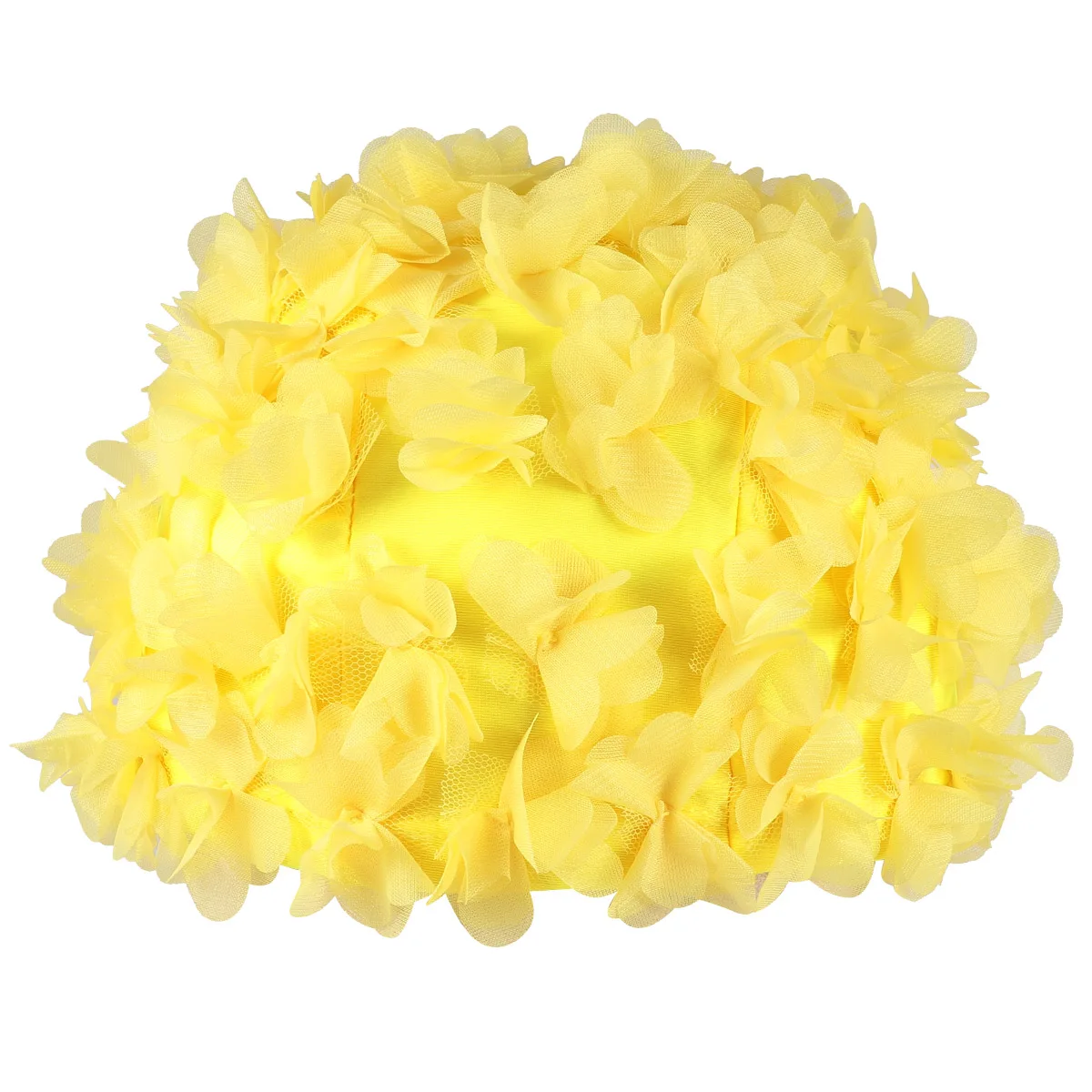 

1pc Flower Swimming Cap 3D Petal Design Lightweight Women Swim Cap Large Size Cute Floral Lining Long Hair Ear Protector Summer