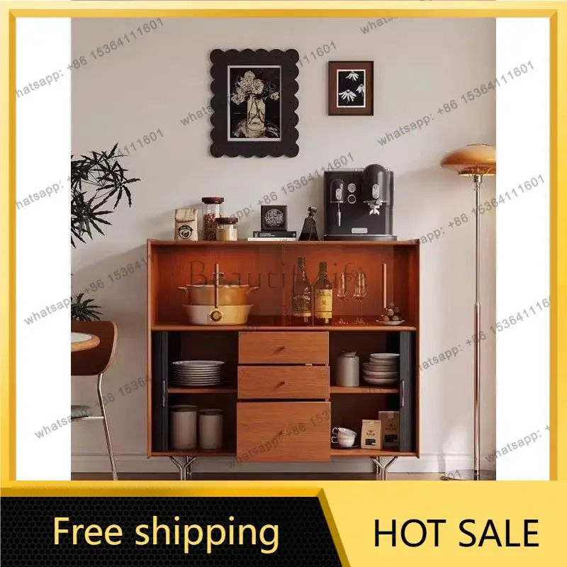 FG medieval solid wood dining side cabinet boxwood entrance locker