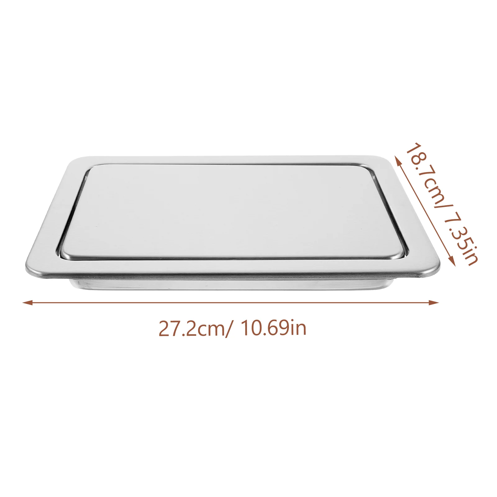 Kitchen Accessory Tray Accessories Recessed Trash Bin Cover Can 430 Stainless Steel Lid Tabletop Outdoor